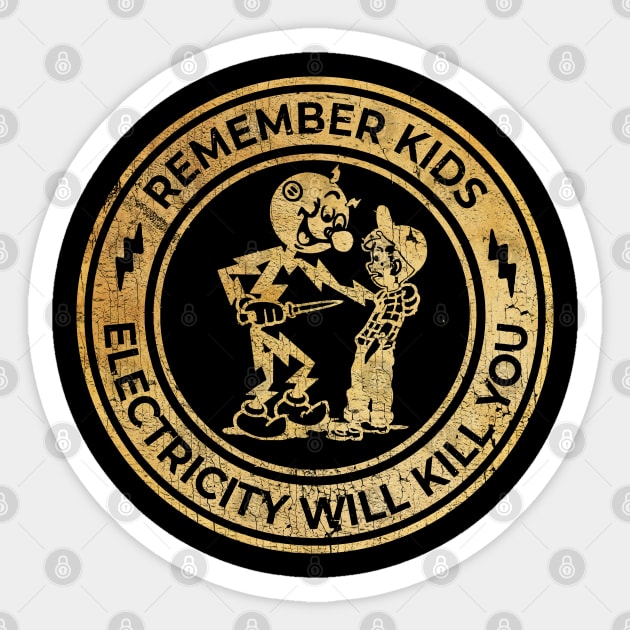 Vintage Remember Black Retro Sticker by TEWAXXX99